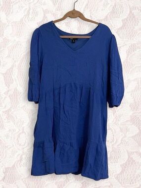 Ronni Nicole Royal Blue V-Neck Tiered Dress XL